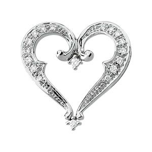 1/5 ct tw Diamond Heart Pendant Slide
