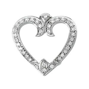 1/4 ct tw Diamond Heart Pendant Slide