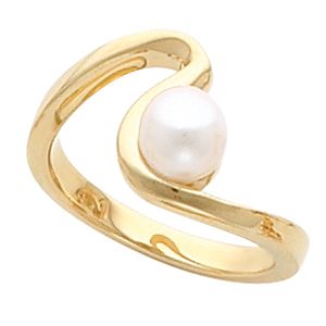 Wavy Ring Mounting for Pearl