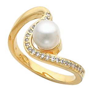 Wavy Ring Mounting for Pearl