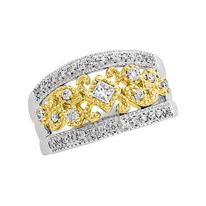 1/2 ct tw Diamond Two Tone Anniversary Band