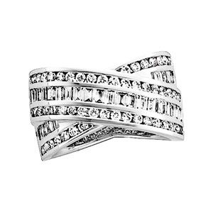 1 3/4 ct tw Diamond Overlap Design Anniversary Band
