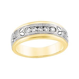 1/4 ct tw 5-Stone Diamond Duo Band
