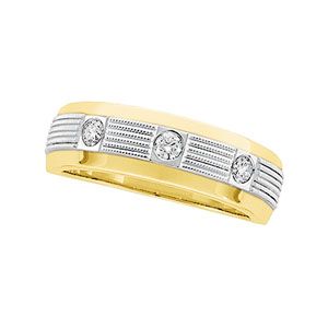 1/4 ct tw Two Tone Diamond Duo Band