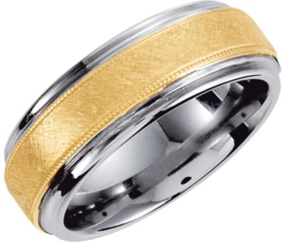 Dura Tungsten&reg; Milgrain & Ridged Band