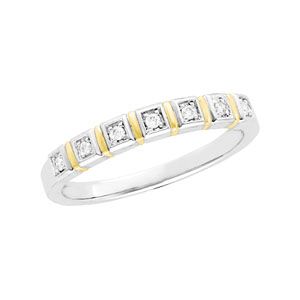 .07 ct tw Diamond Two Tone Anniversary Band