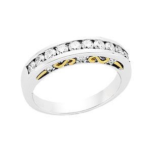 Diamond Two Tone Anniversary Band 