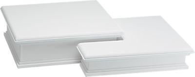 White Leatherette 2 Piece Window Platform Set
