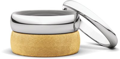 Half Round Light Wedding Bands