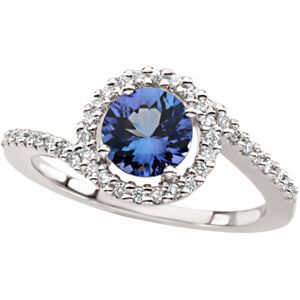 Genuine Tanzanite & Diamond Ring