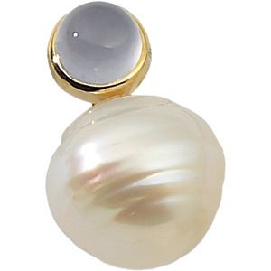 Genuine Chalcedony Semi-mount Pendant
