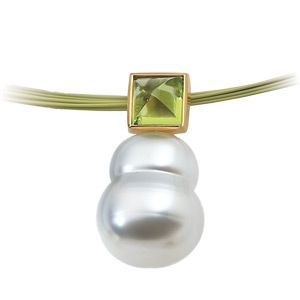 Genuine Peridot Semi-mount Pendant