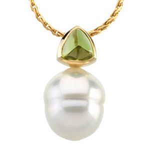 Genuine Peridot Semi-mount Pendant