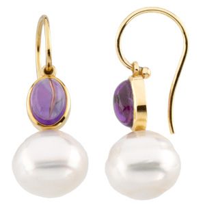 Genuine Amethyst Semi-mount Earrings