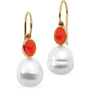 Genuine Carnelian Semi-mount Earrings