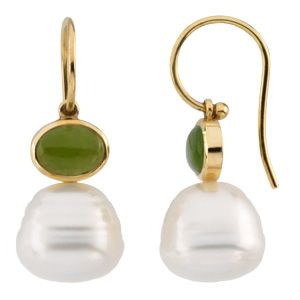 Genuine Jade Semi-mount Earrings
