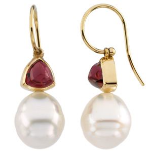 Genuine Rhodolite Garnet Semi-mount Earrings