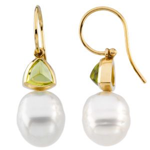 Genuine Peridot Semi-mount Earrings