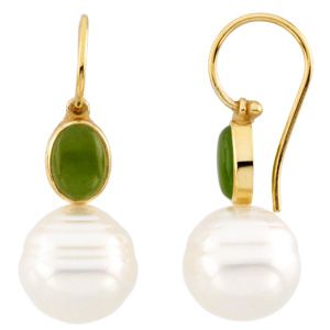 Genuine Jade Semi-mount Earrings