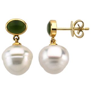 Genuine Jade Semi-mount Earrings