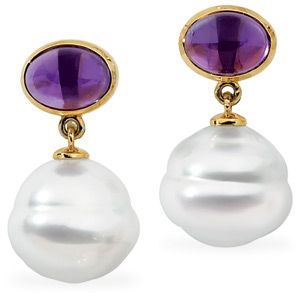 Genuine Amethyst Semi-mount Earrings