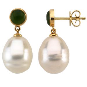 Genuine Jade Semi-mount Earrings