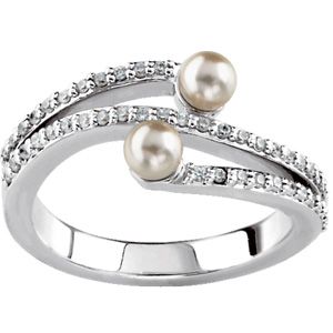 Ring Mounting for Pearls and Diamonds
