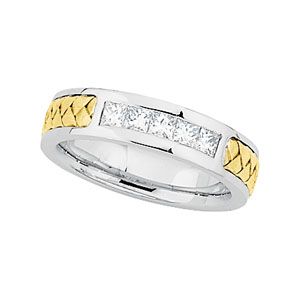 Handwoven Two Tone Diamond Duo Band