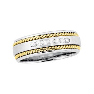 1/4 ct tw Hand-Twisted 7-Stone Comfort-Fit Diamond Band
