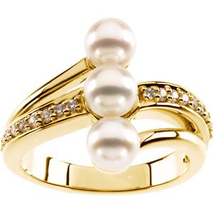 Ring Mounting for Pearls and Diamonds