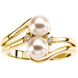 Ring Mounting for Pearls and Diamonds