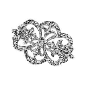 1/4 ct tw Vintage-Style Openwork Diamond Brooch
