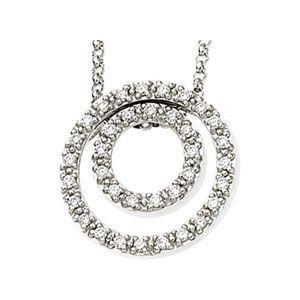 1/4 ct tw Concentric Circles Diamond Necklace