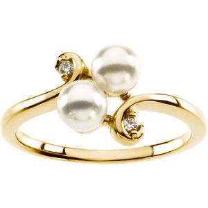 Ring Mounting for Pearls and Diamonds