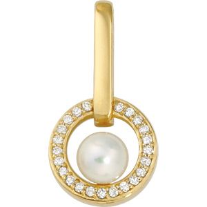 Akoya Cultured Pearl & Diamond Pendant