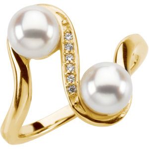 Ring Mounting for Pearls and Diamonds
