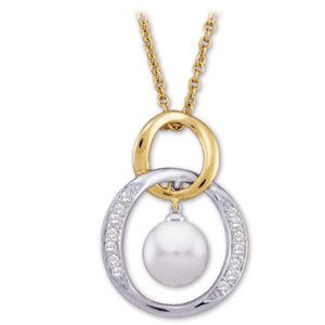 Semi-Mount Diamond Two-Tone Necklace 