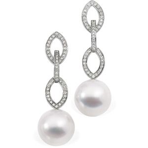 South Sea Cultured Pearl & Diamond Earrings