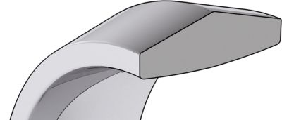 Knife Edge Comfort Fit Wedding Bands Cross Section