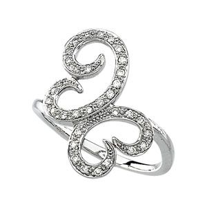1/5 ct tw Freeform Butterfly Diamond Ring