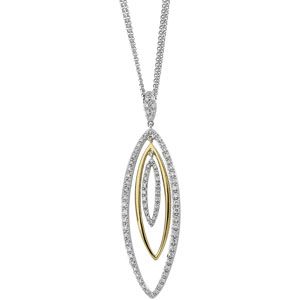 3/4 ct tw Two Tone Diamond Fashion Necklace