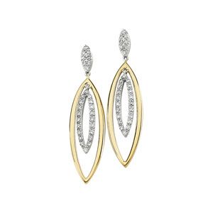 3/8 ct tw Two Tone Diamond Fashion Earrings