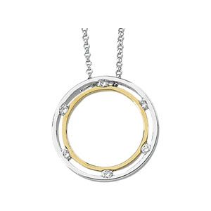 1/5 ct tw Concentric Circles Diamond Necklace