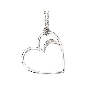 .05 ct tw Diamond Heart Necklace
