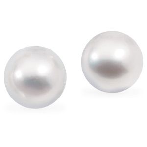South Sea Cultured Pearl Earrings with Omega back