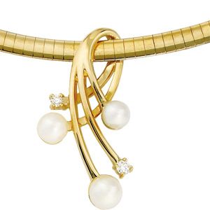 Akoya Cultured Pearl & Diamond Pendant 
