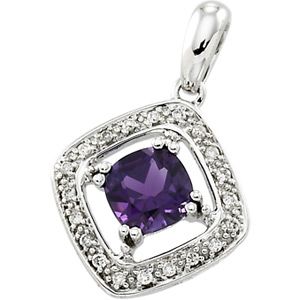 Diamond Semi-mount Pendant for Antique Cushion Stone