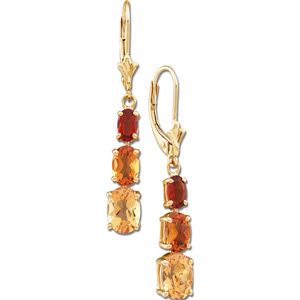 Genuine Multicolor Gemstone Earrings
