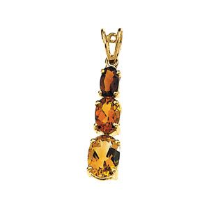 Genuine Multicolor Gemstone Pendant