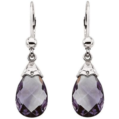Genuine Amethyst Briolette Earrings